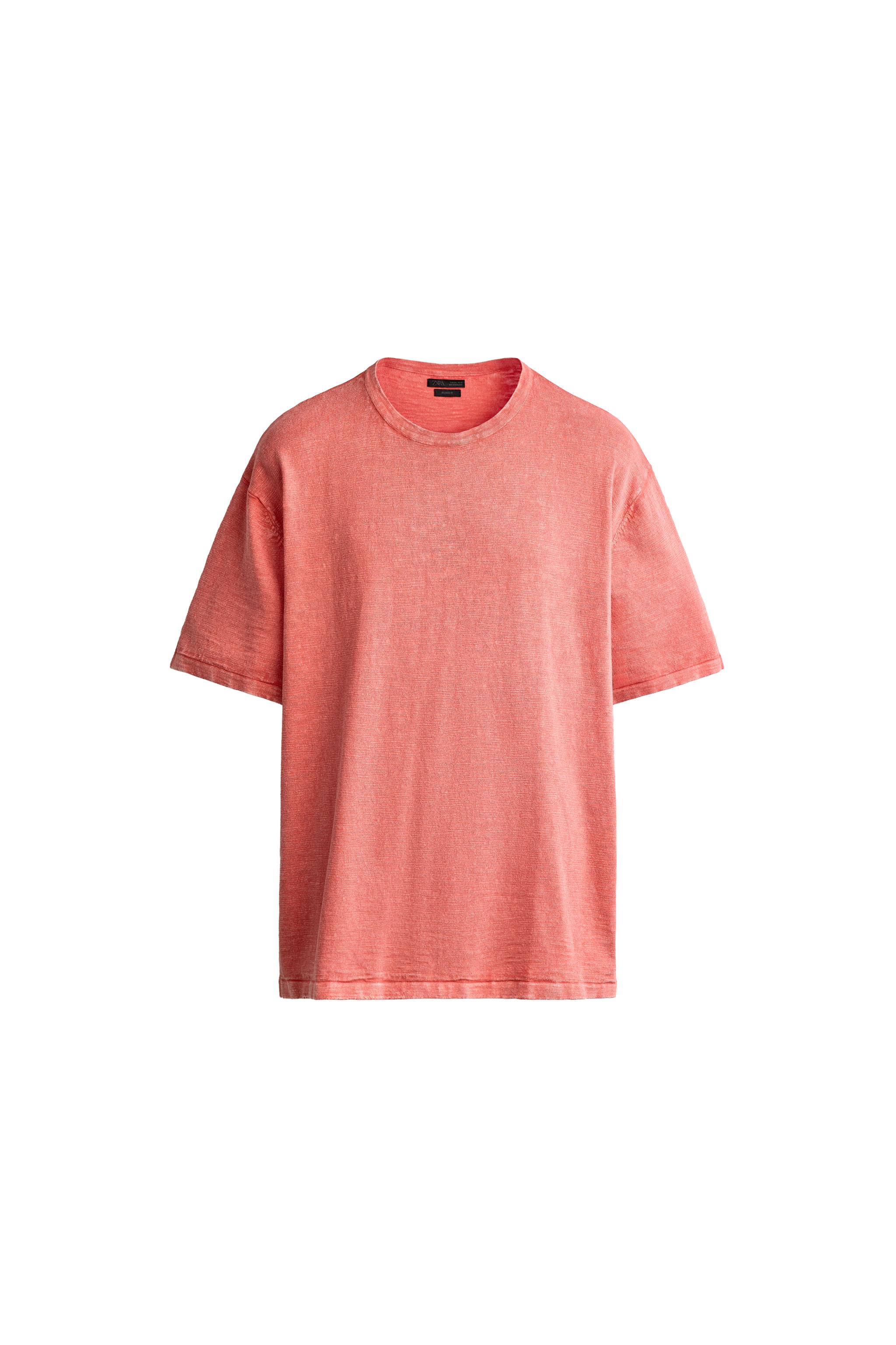 Фактурная футболка из трикотажа — ZARA
