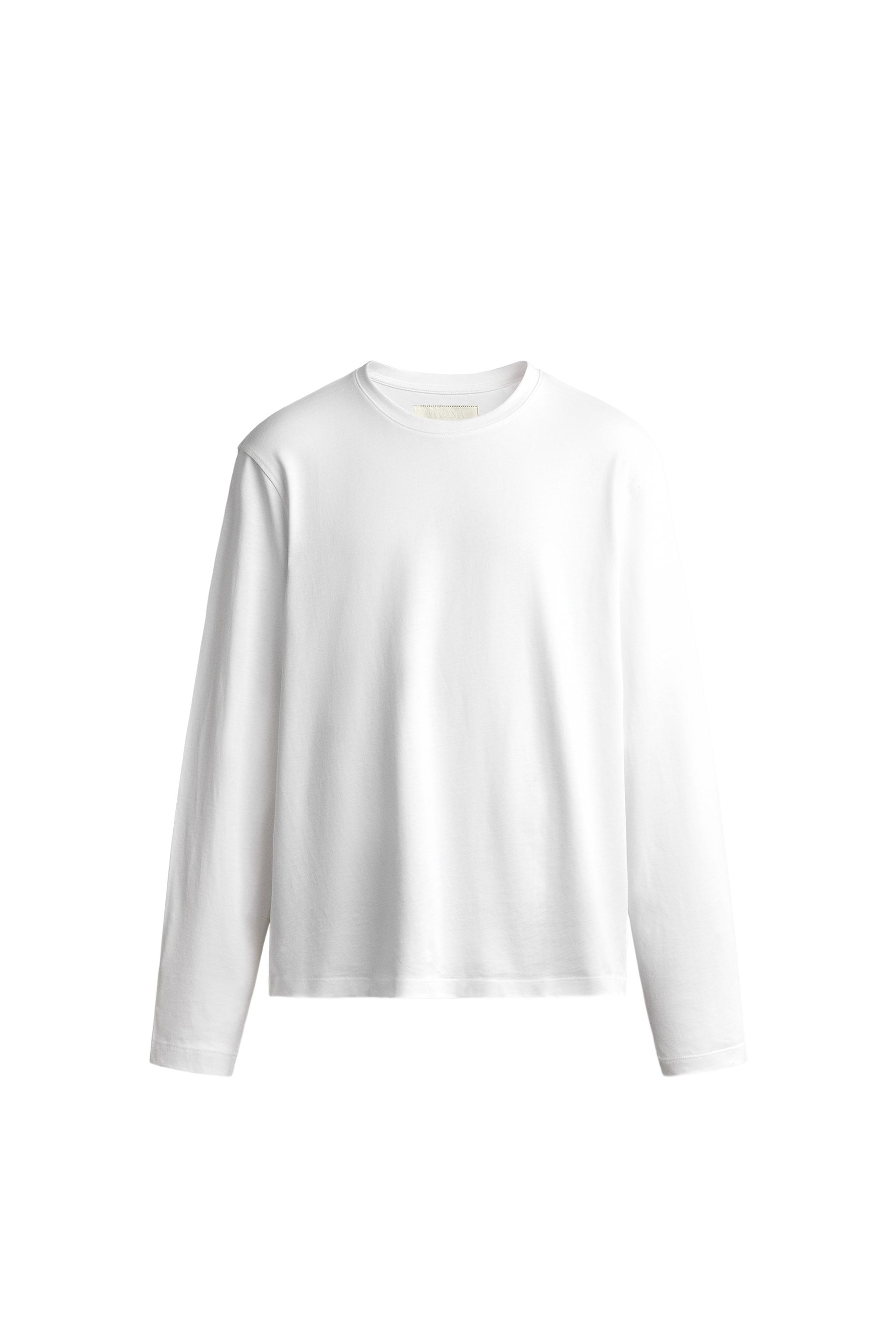 Футболка классического кроя с длинным рукавом — ZARA