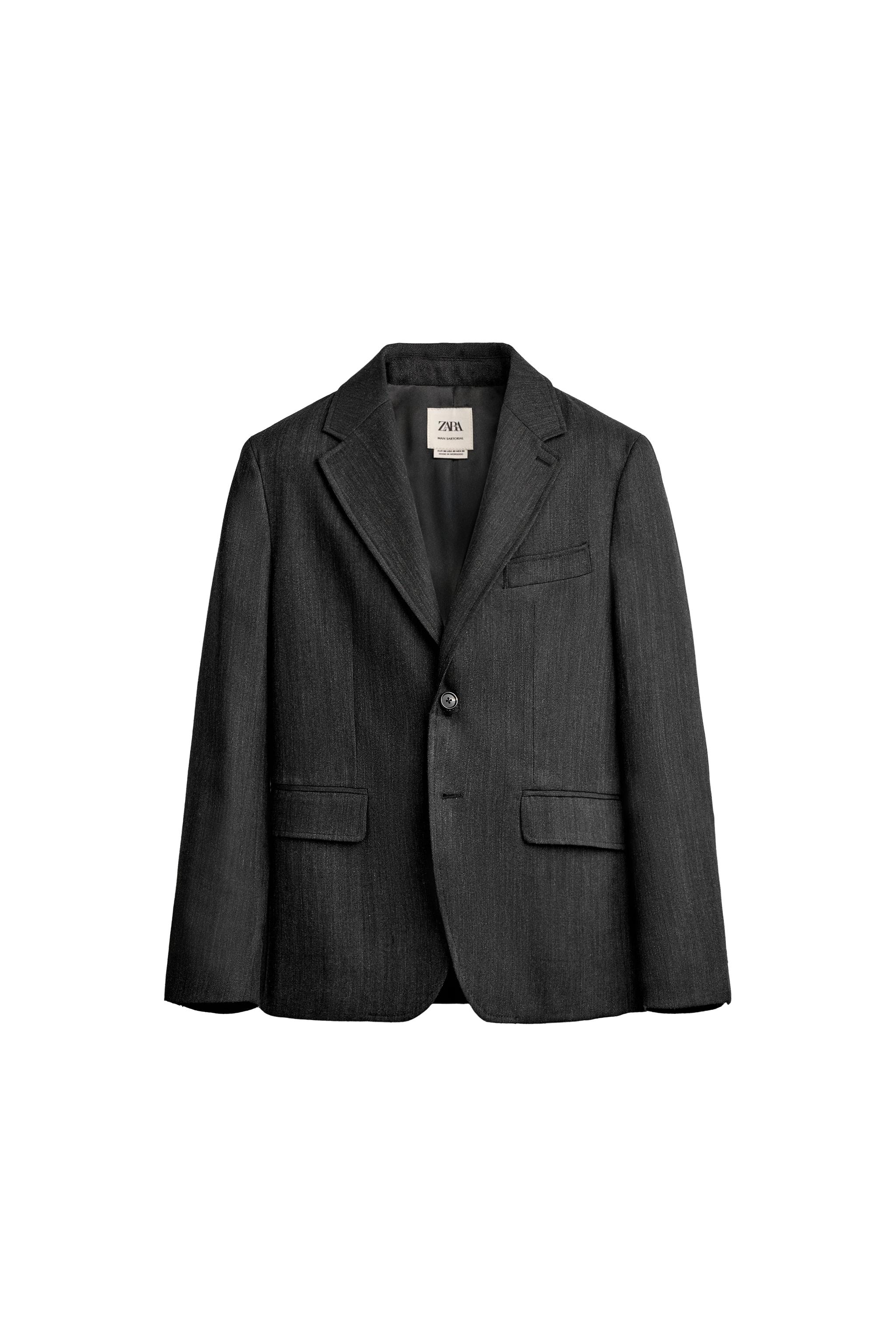 Костюмный блейзер классического кроя из 100% шерсти — ZARA