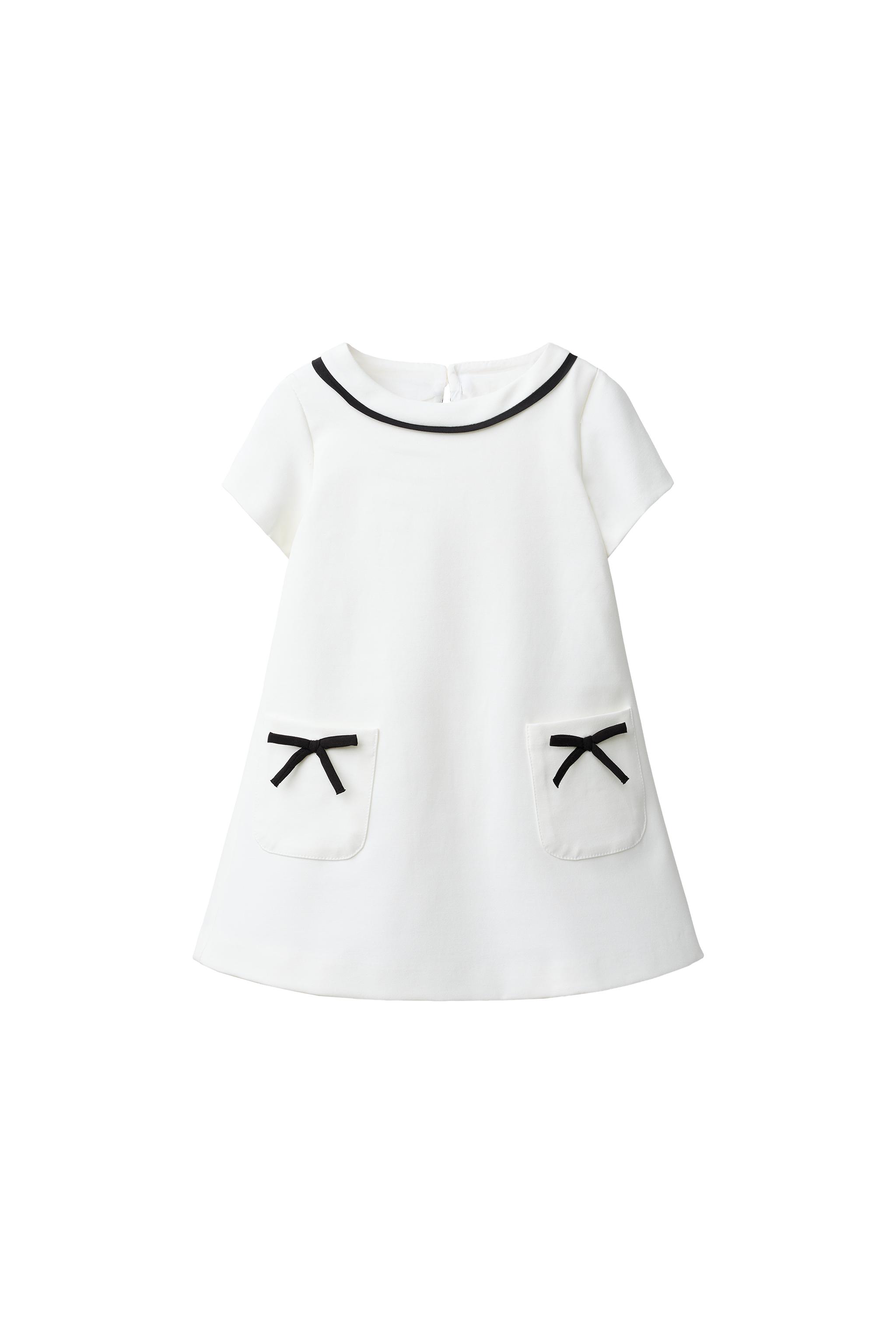 Платье с контрастным кантом и бантом — ZARA