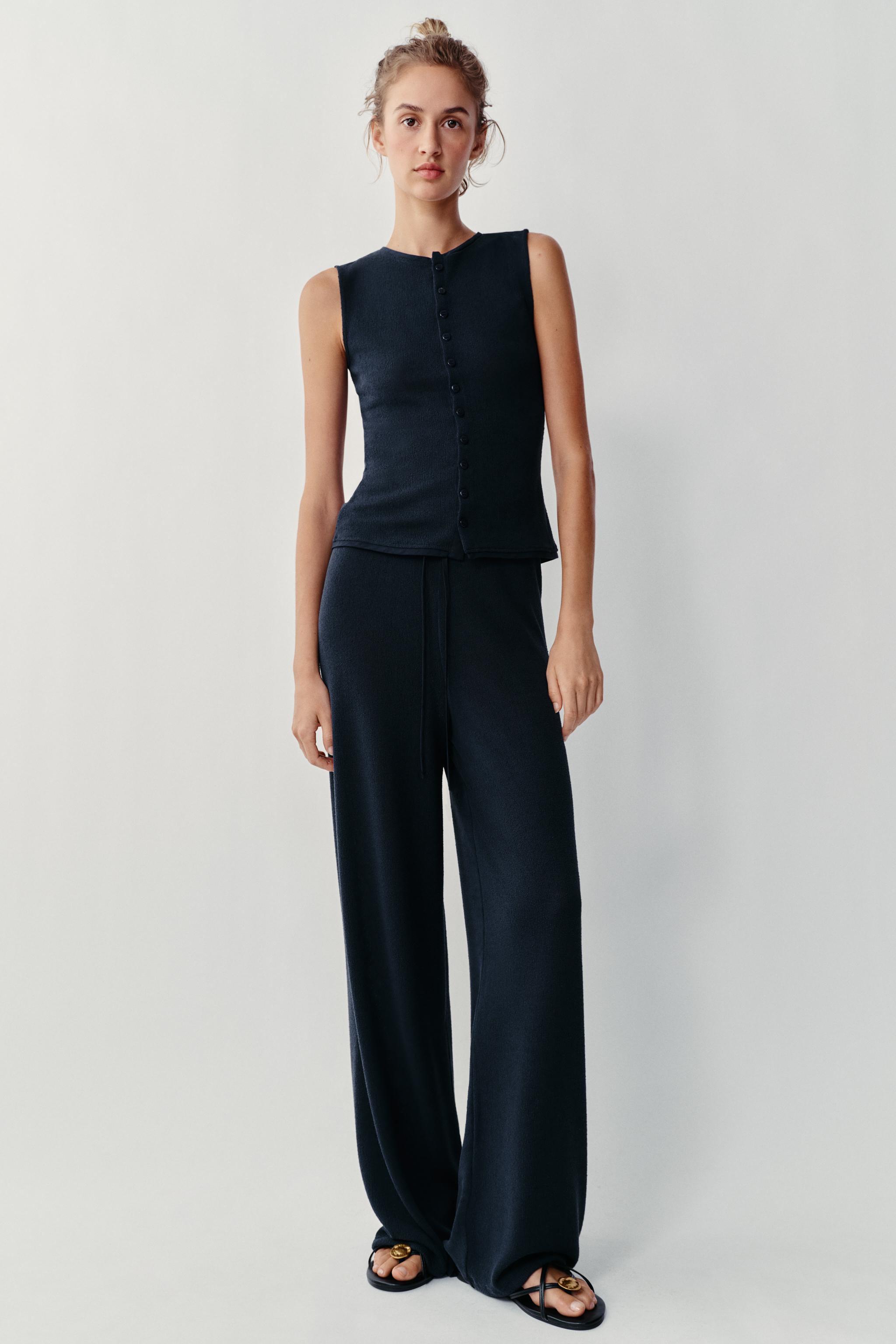Брюки из рустик-ткани — ZARA