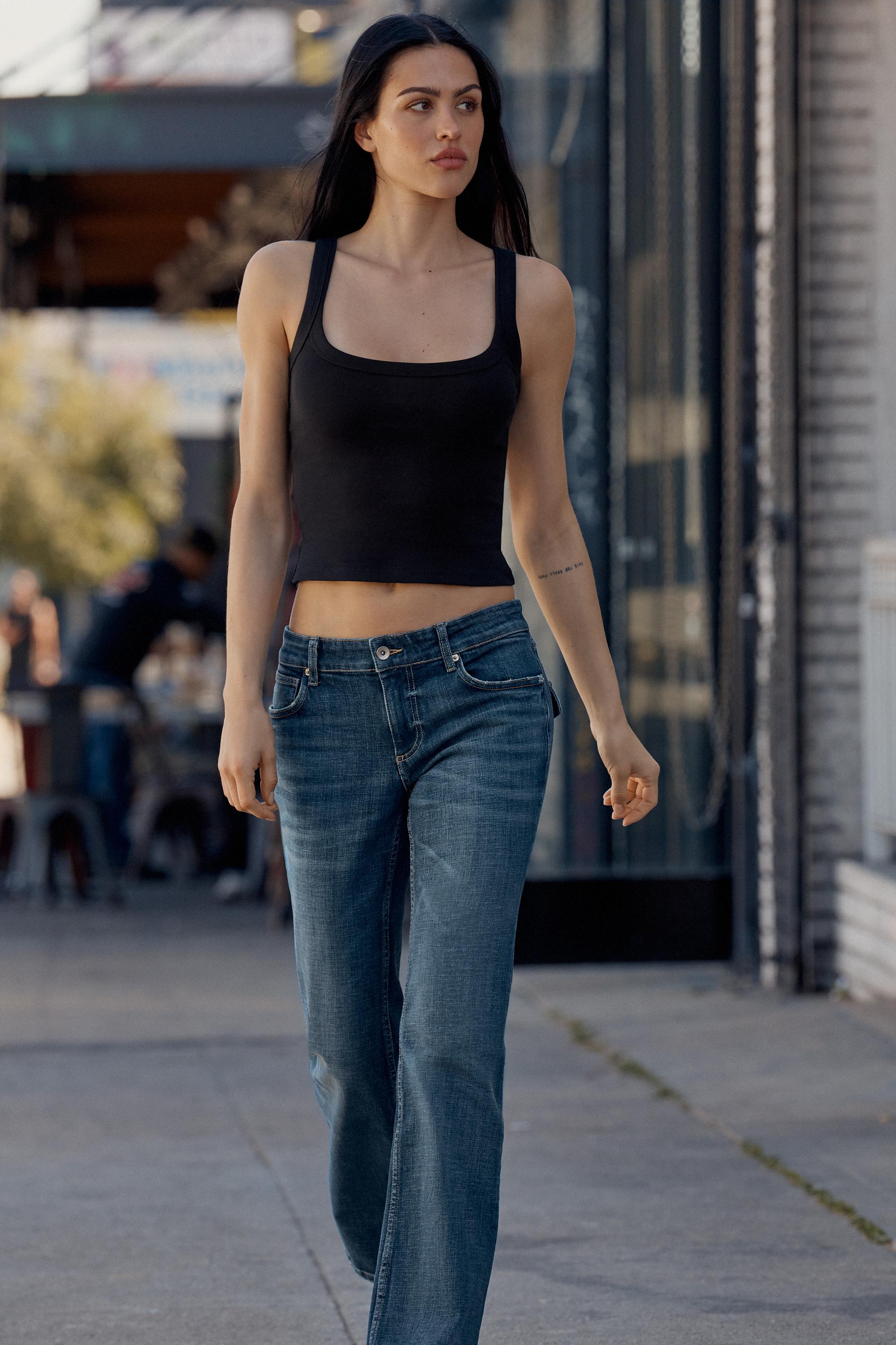 ДЖИНСЫ TRF BOOTCUT С НИЗКОЙ ПОСАДКОЙ — ZARA