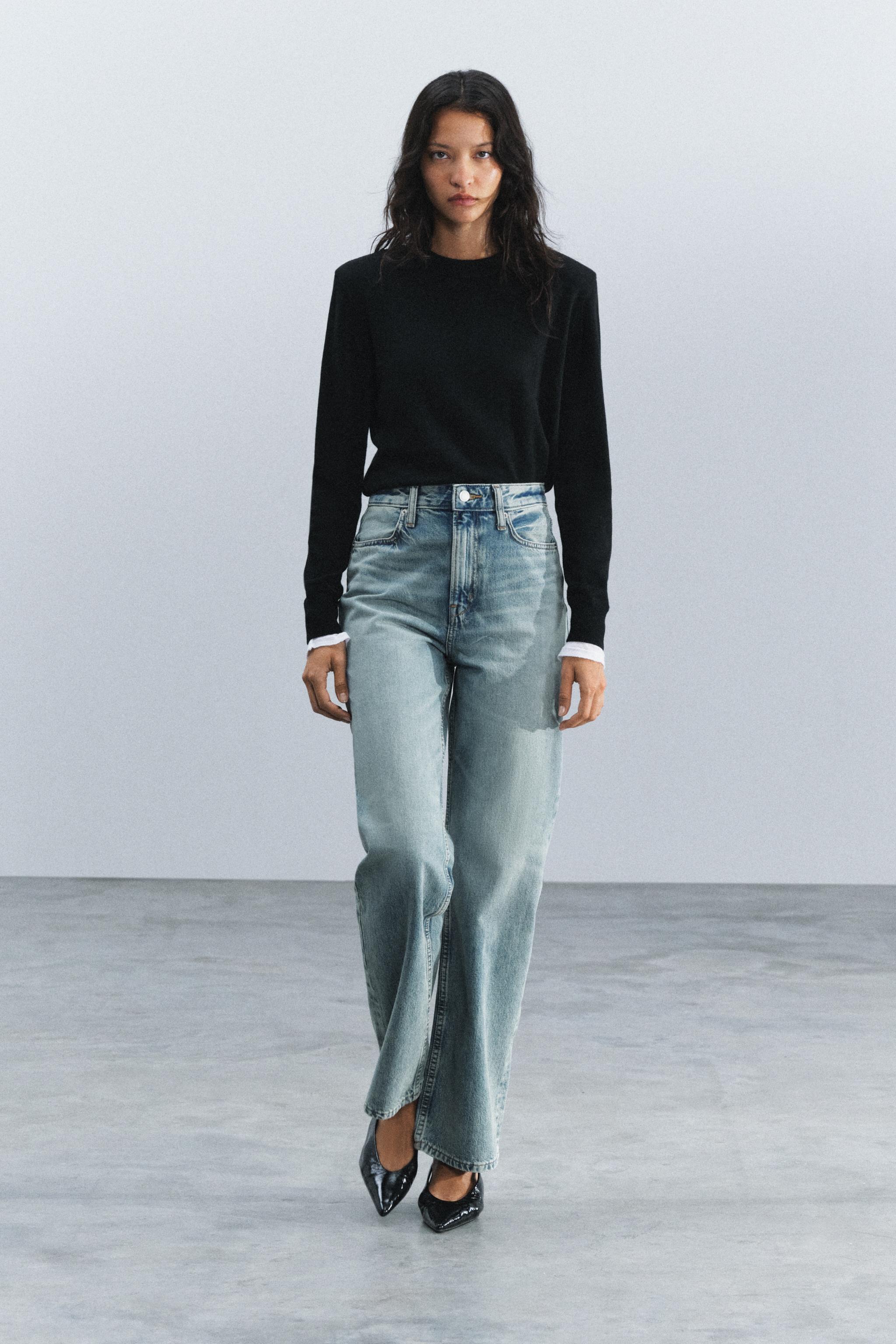 ZW COLLECTION STRAIGHT-LEG HIGH-WAIST JEANS — ZARA
