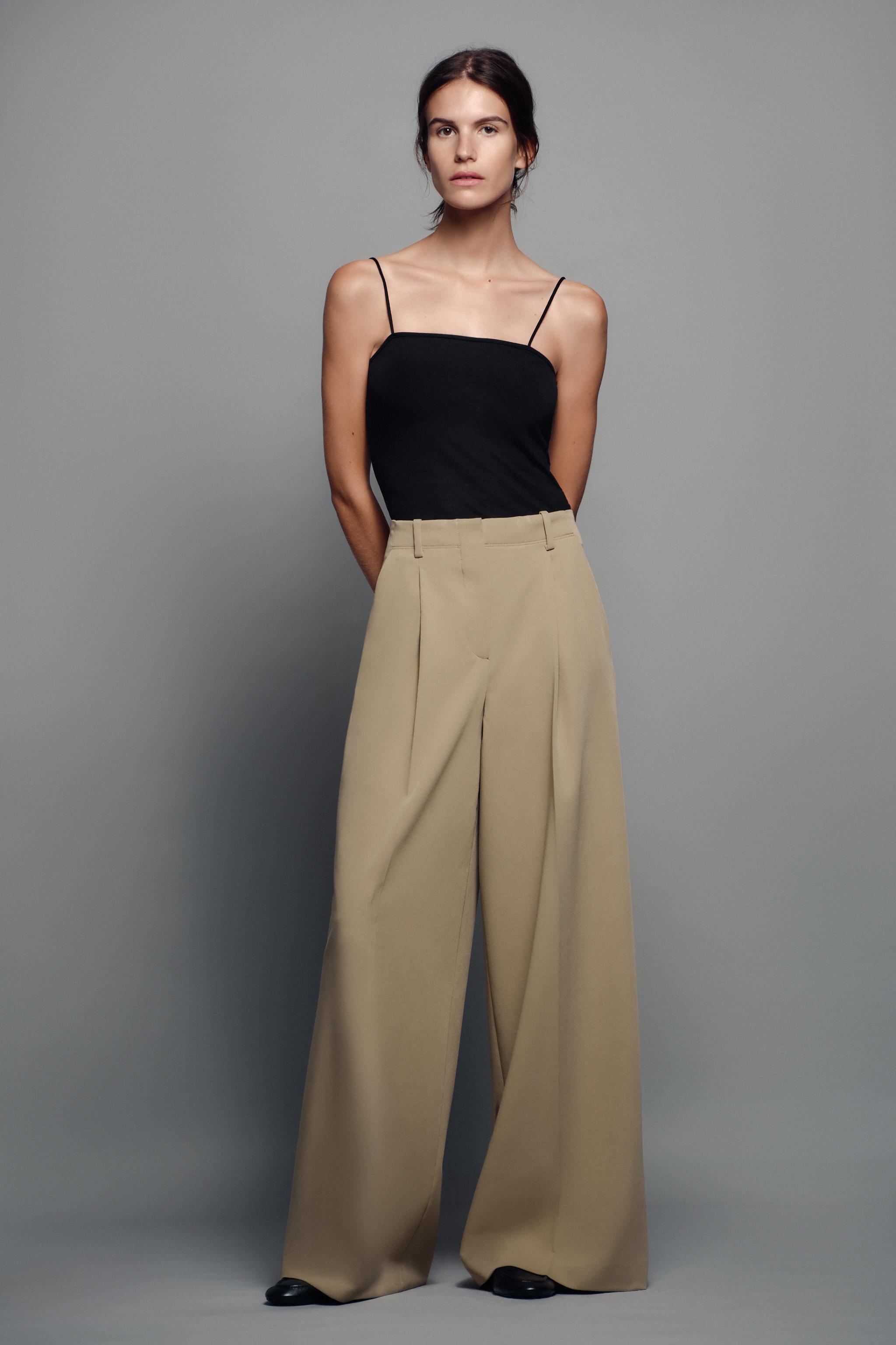 Брюки ZW COLLECTION в складку — ZARA
