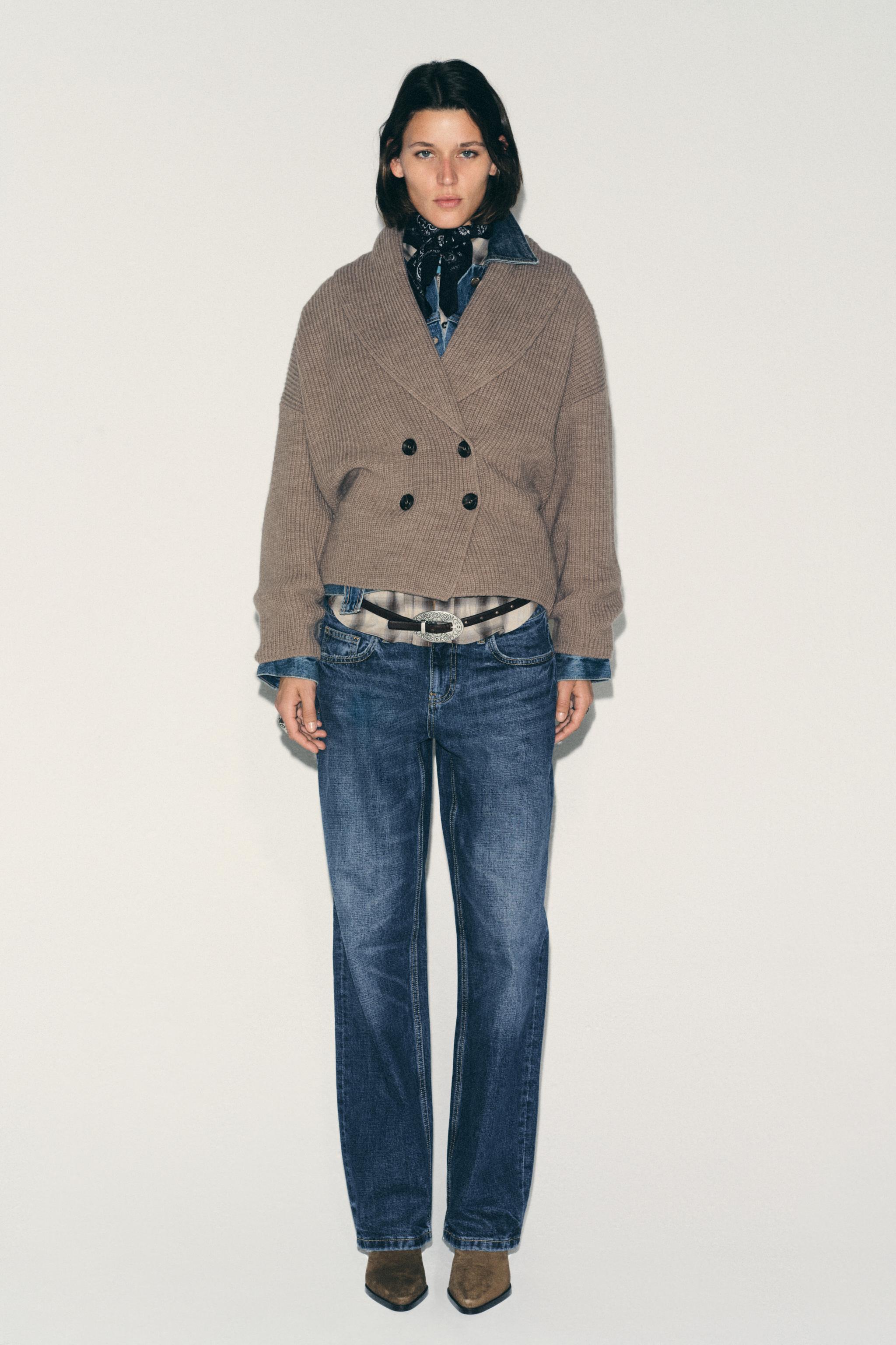 Двубортный вязаный кардиган — ZARA