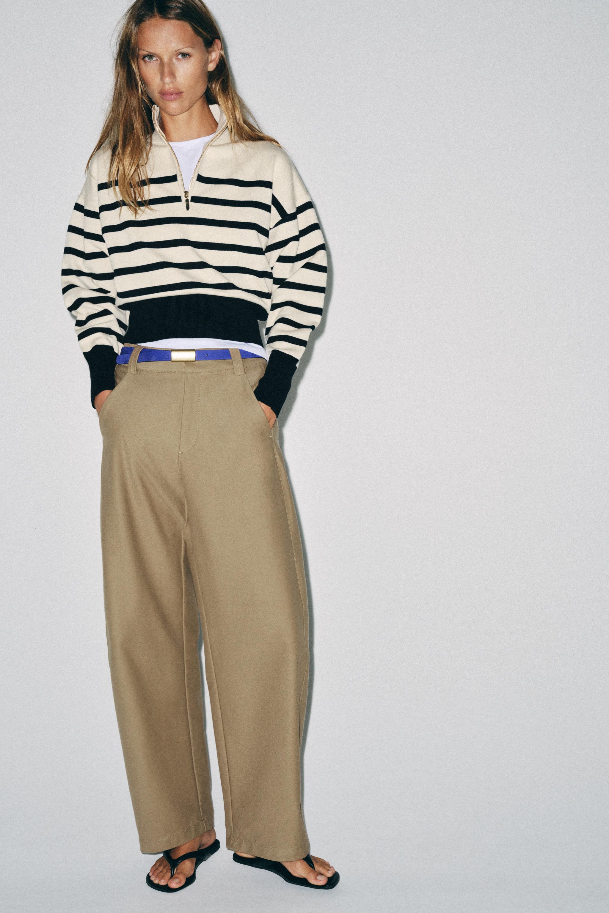СВИТЕР В ПОЛОСКУ НА МОЛНИИ — ZARA
