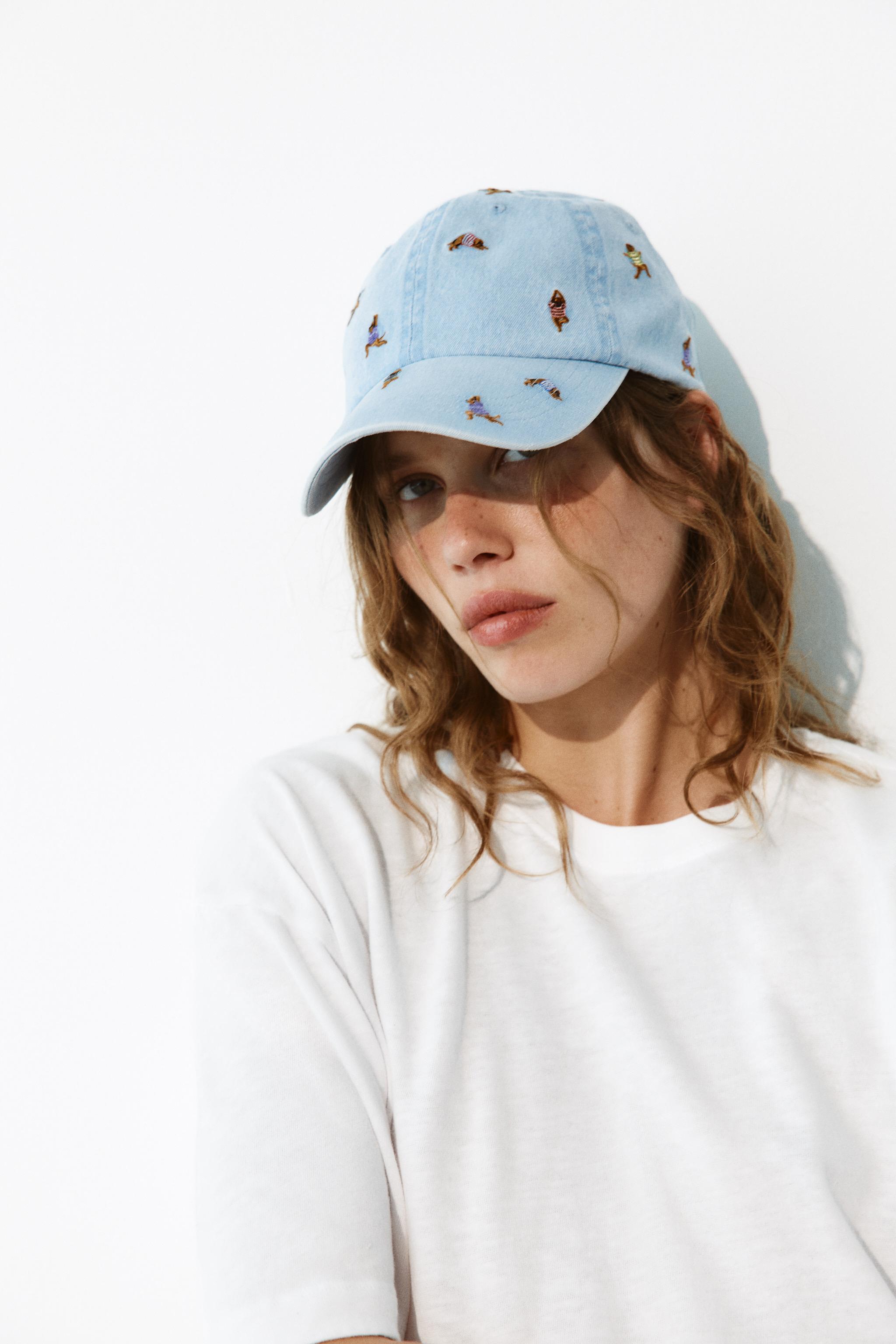 Кепка из твила с вышивкой собаки — ZARA