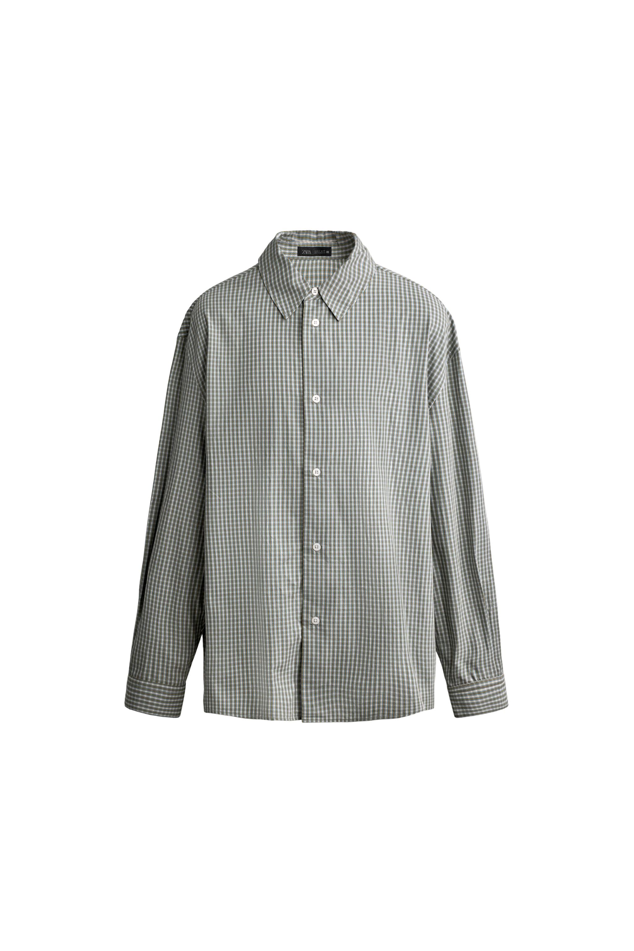 РУБАШКА RELAXED FIT В КЛЕТКУ — ZARA