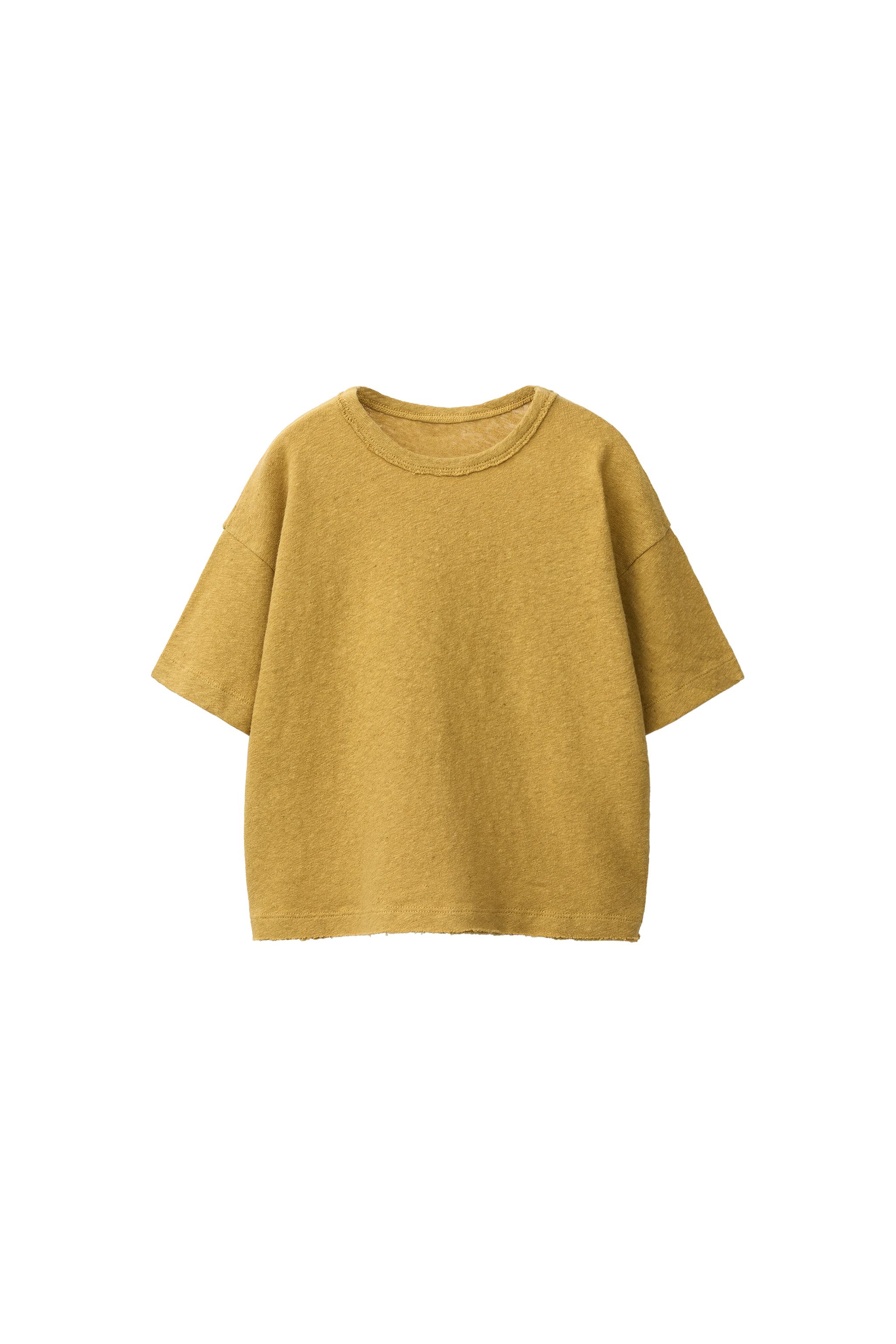Футболка из льна и хлопка — ZARA