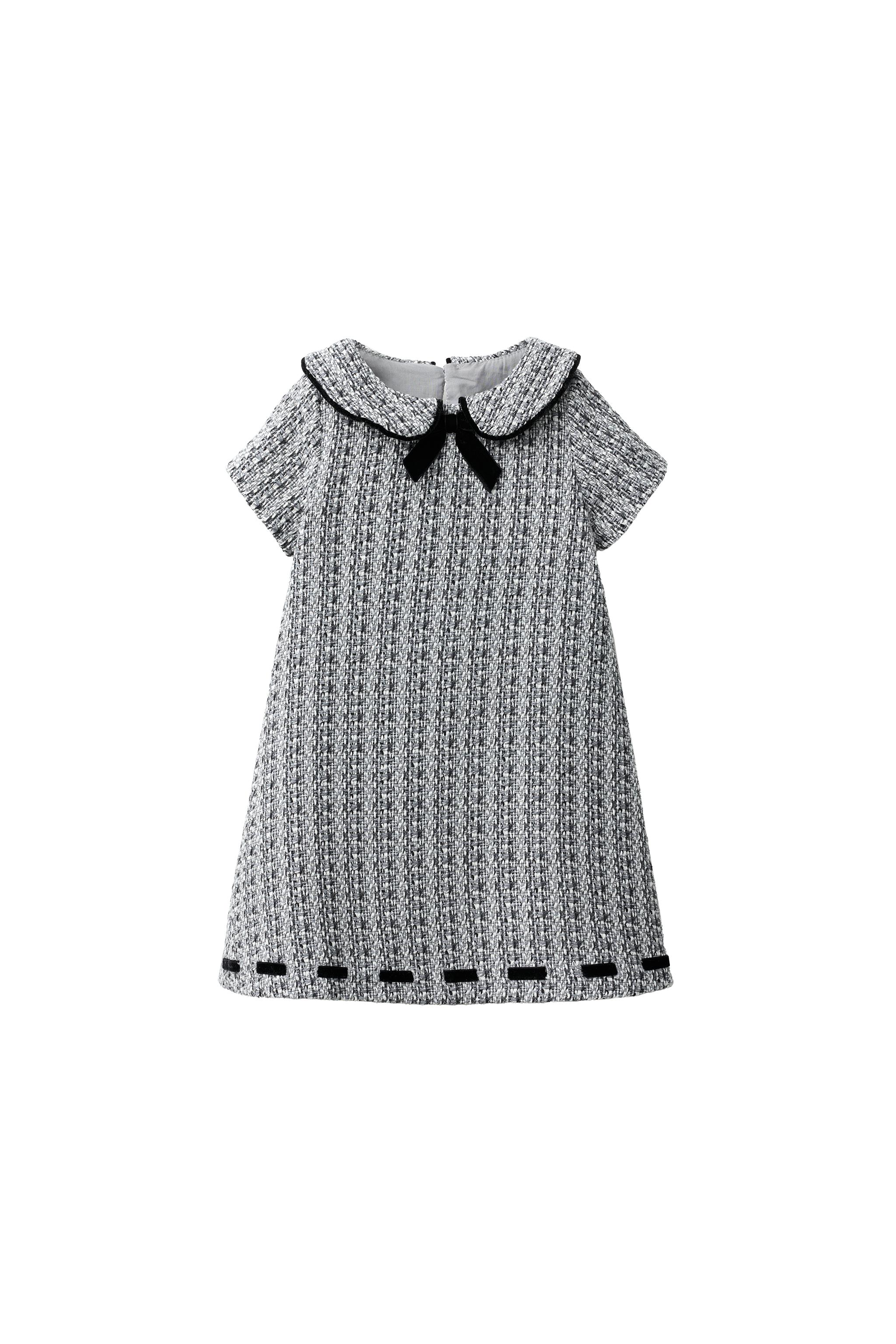 TEXTURED DRESS WITH BOW — ZARA