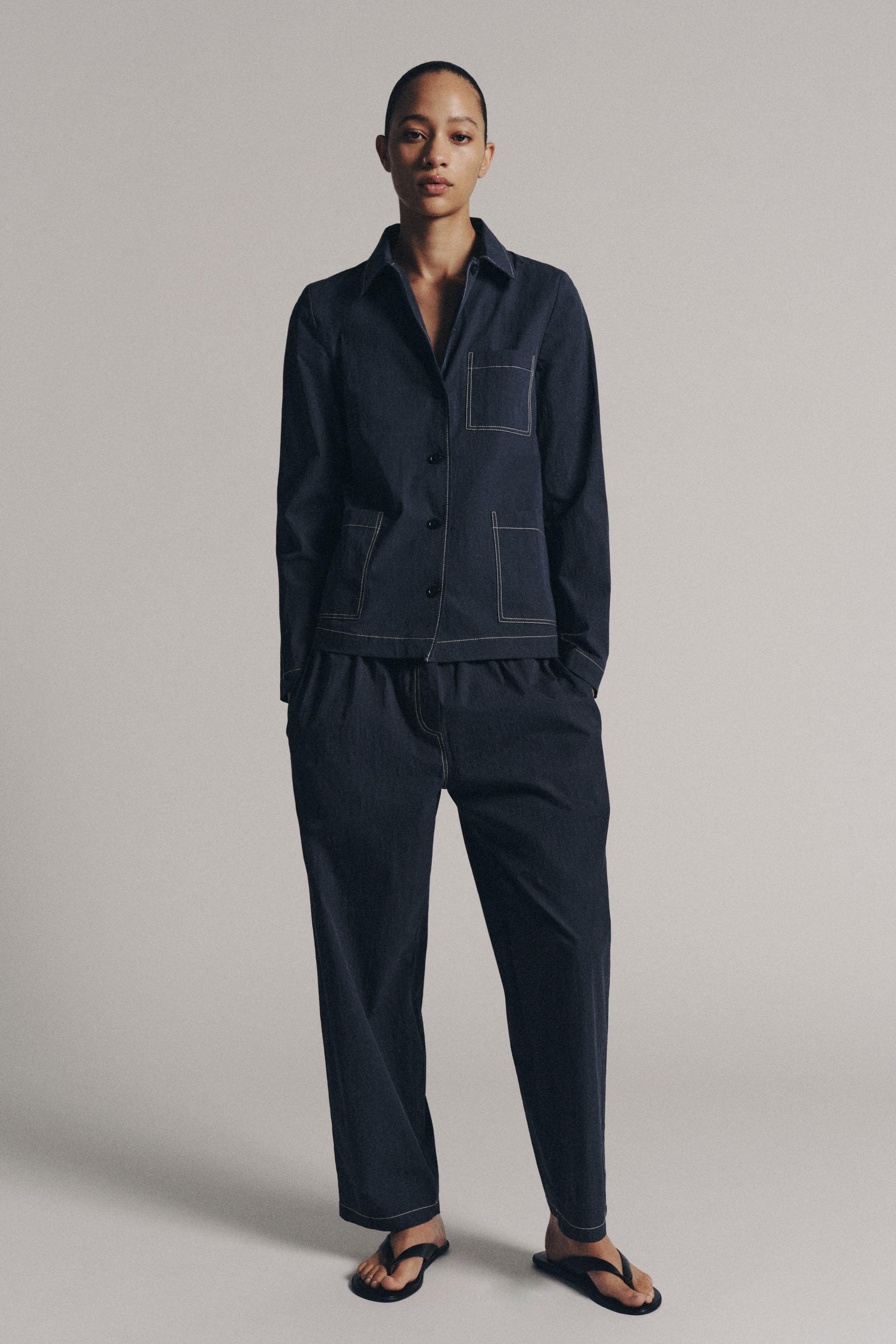 Брюки ZW COLLECTION с декоративной строчкой — ZARA