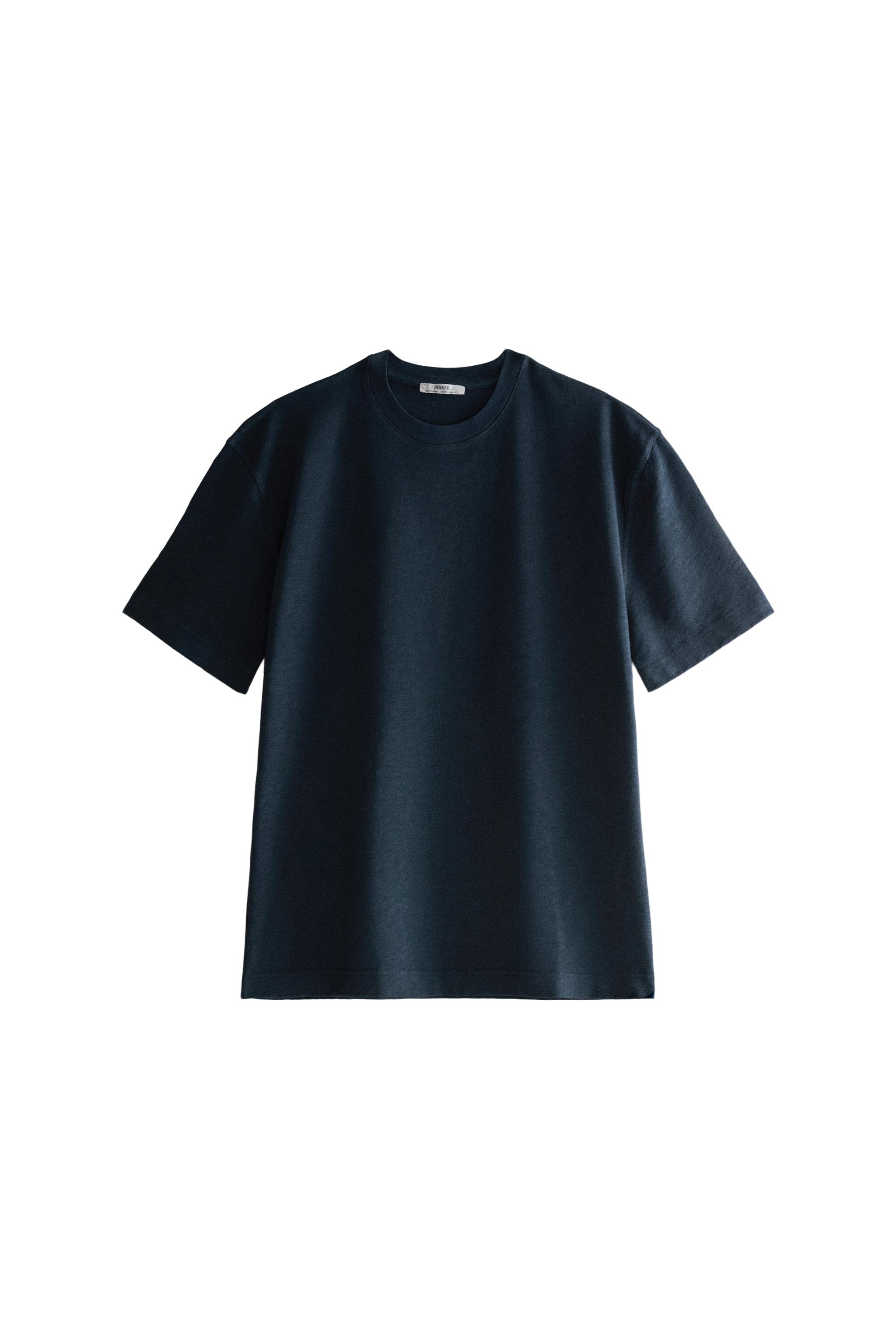 Футболка из хлопка с коротким рукавом — ZARA