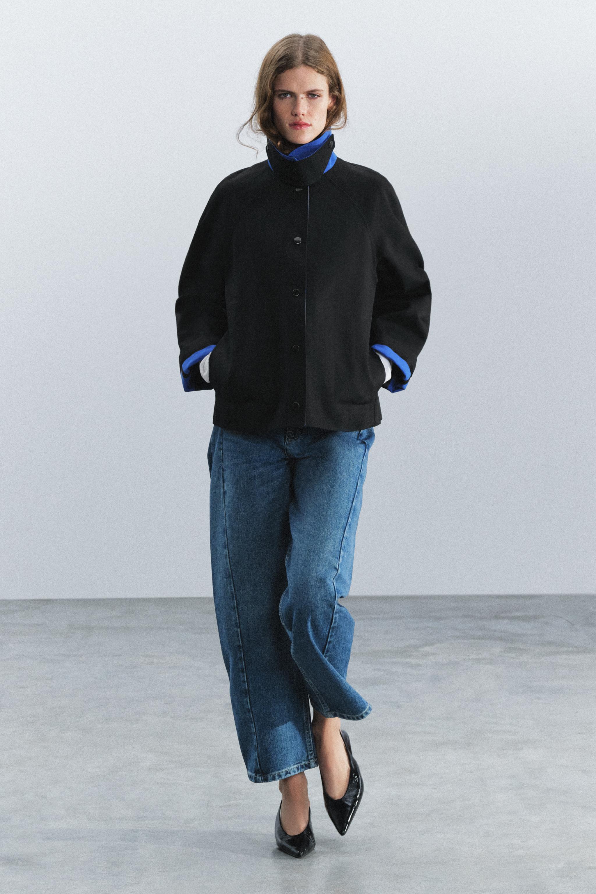 Куртка ZW COLLECTION с контрастной внутренней отделкой — ZARA