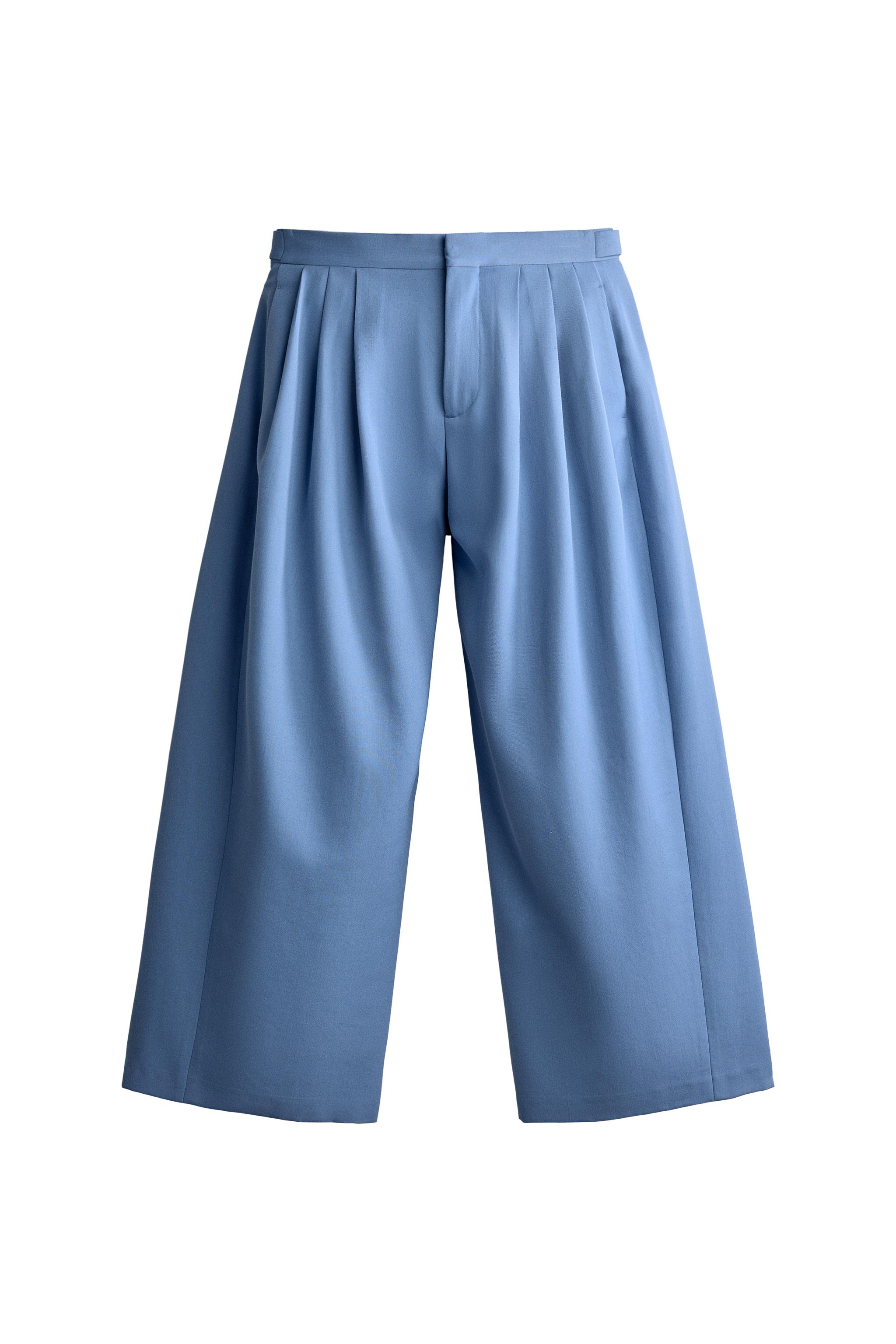 RELAXED FIT PLEATED SUIT TROUSERS — ZARA