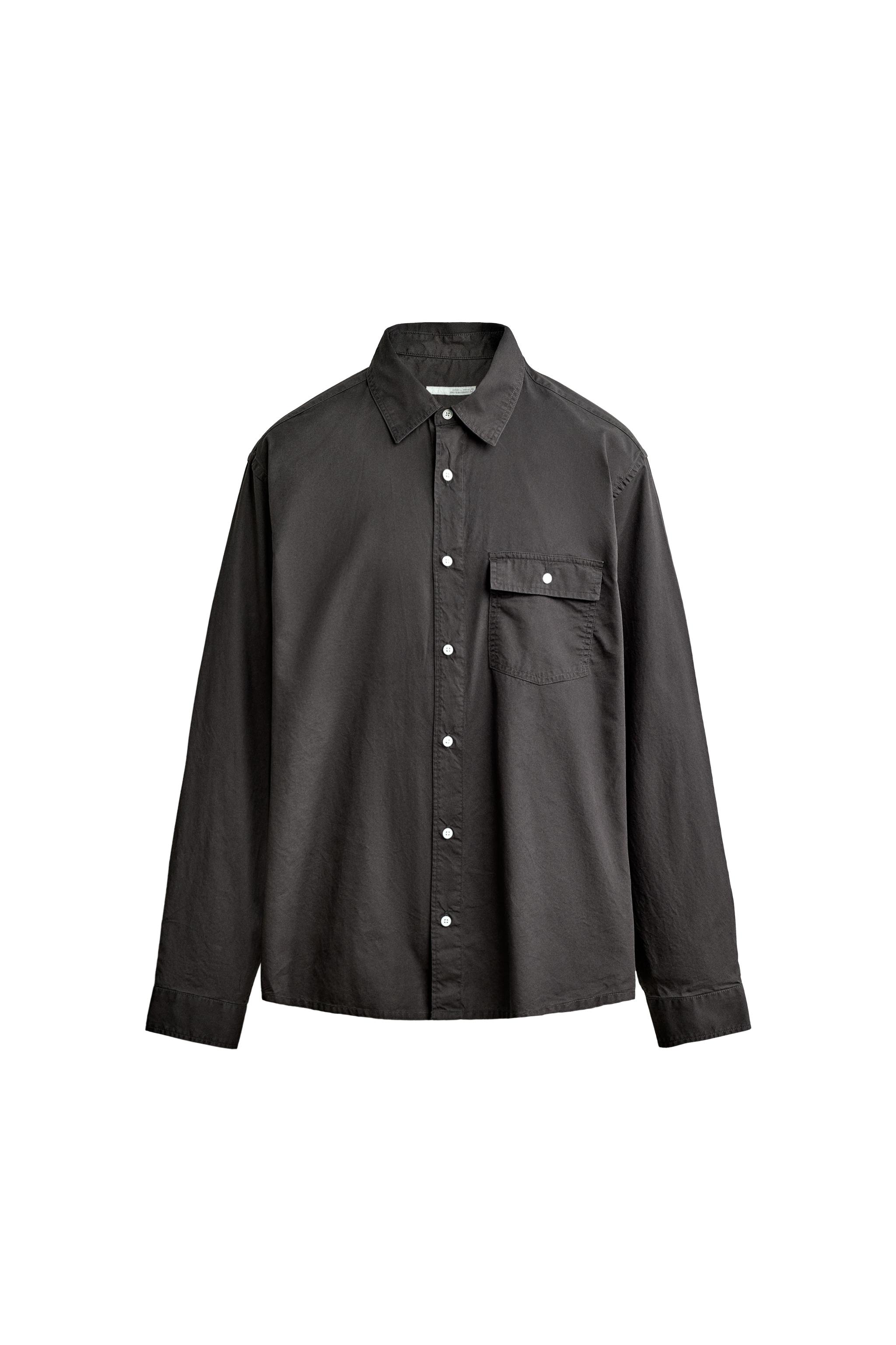 Рубашка свободного кроя с карманами — ZARA