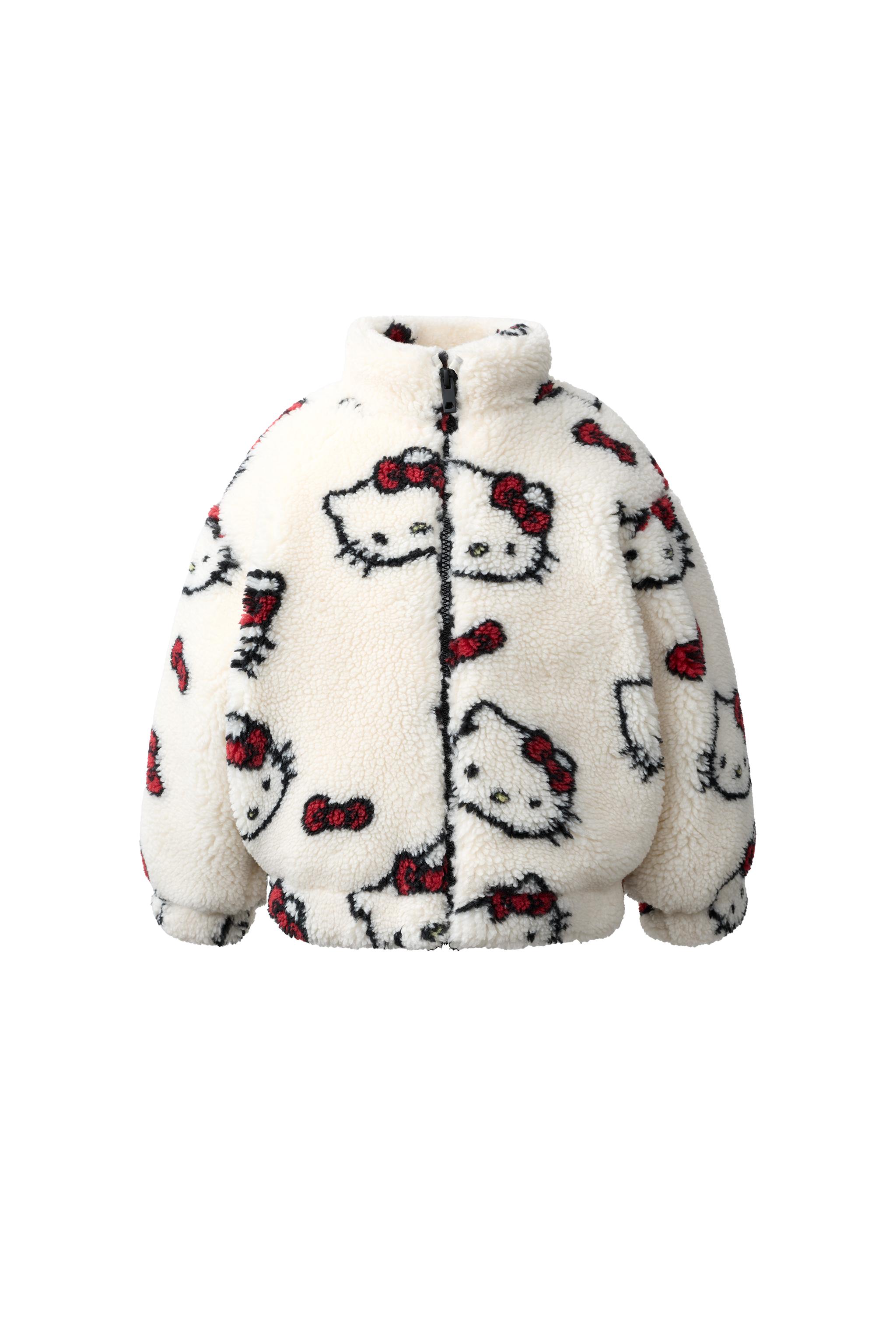 HELLO KITTY © SANRIO FAUX SHEARLING JACKET — ZARA