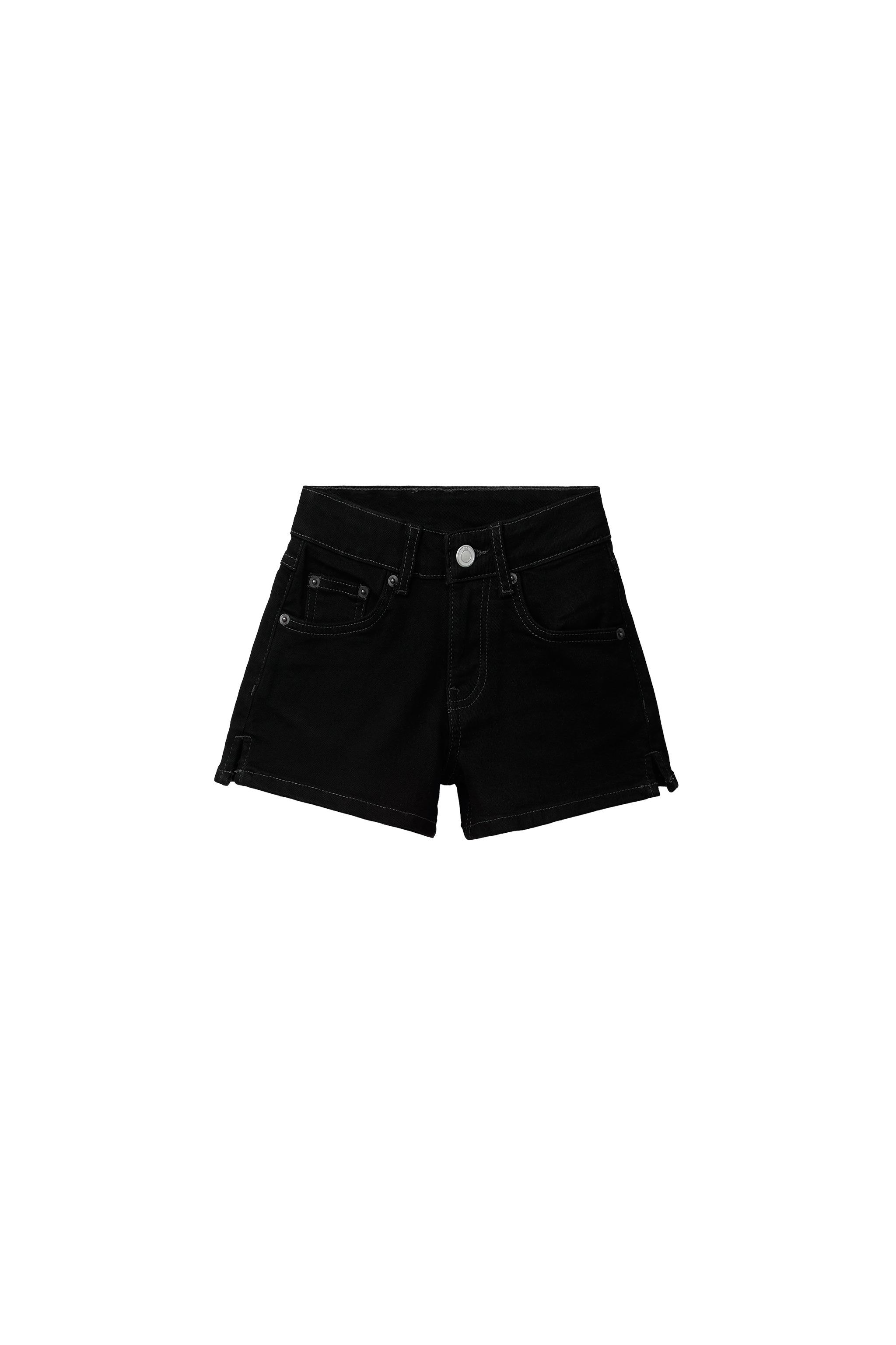 Бермуды из денима с декоративной строчкой — ZARA