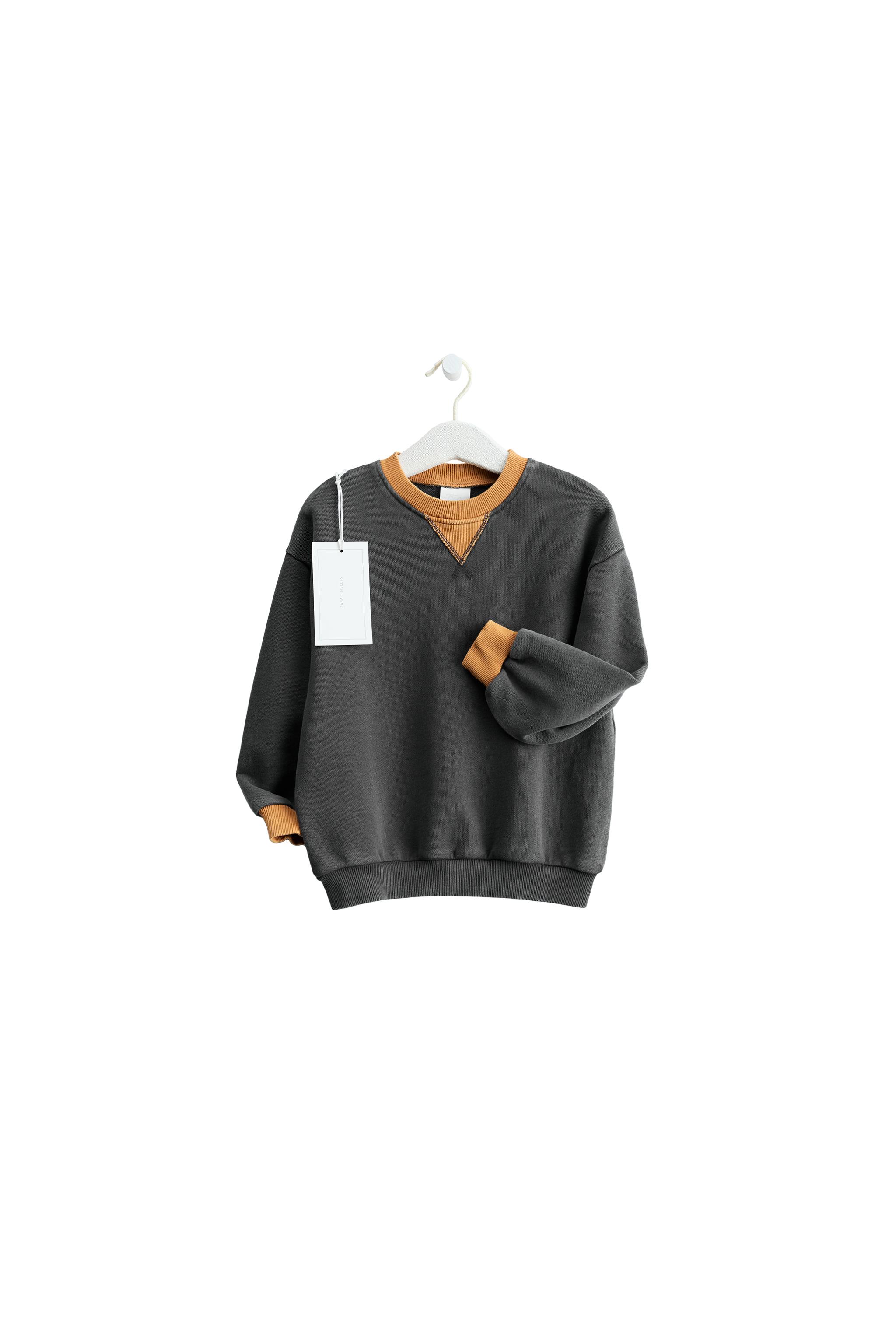 Свитшот с контрастными деталями из линейки TIMELESS — ZARA