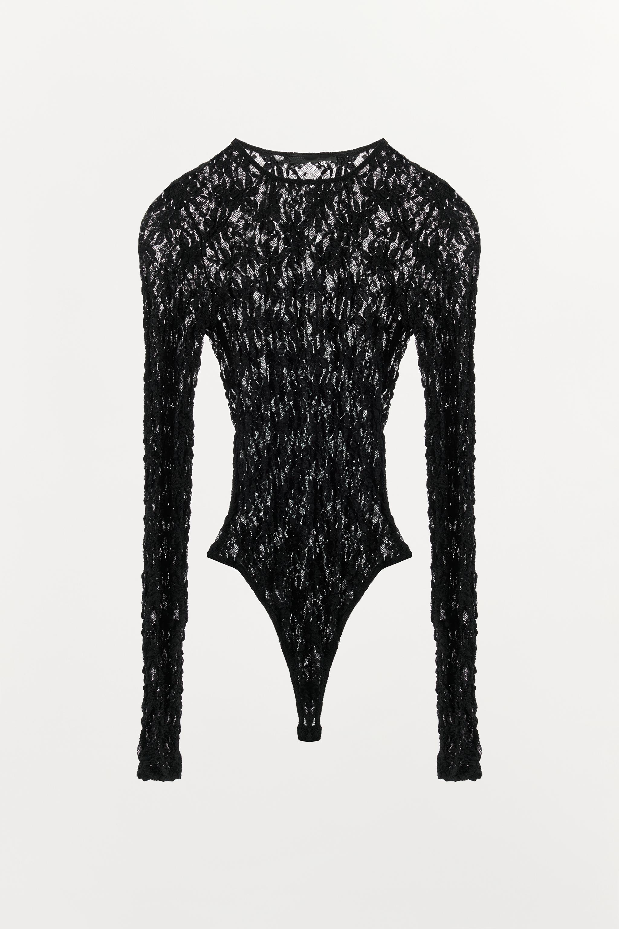 Боди с кружевной отделкой — ZARA