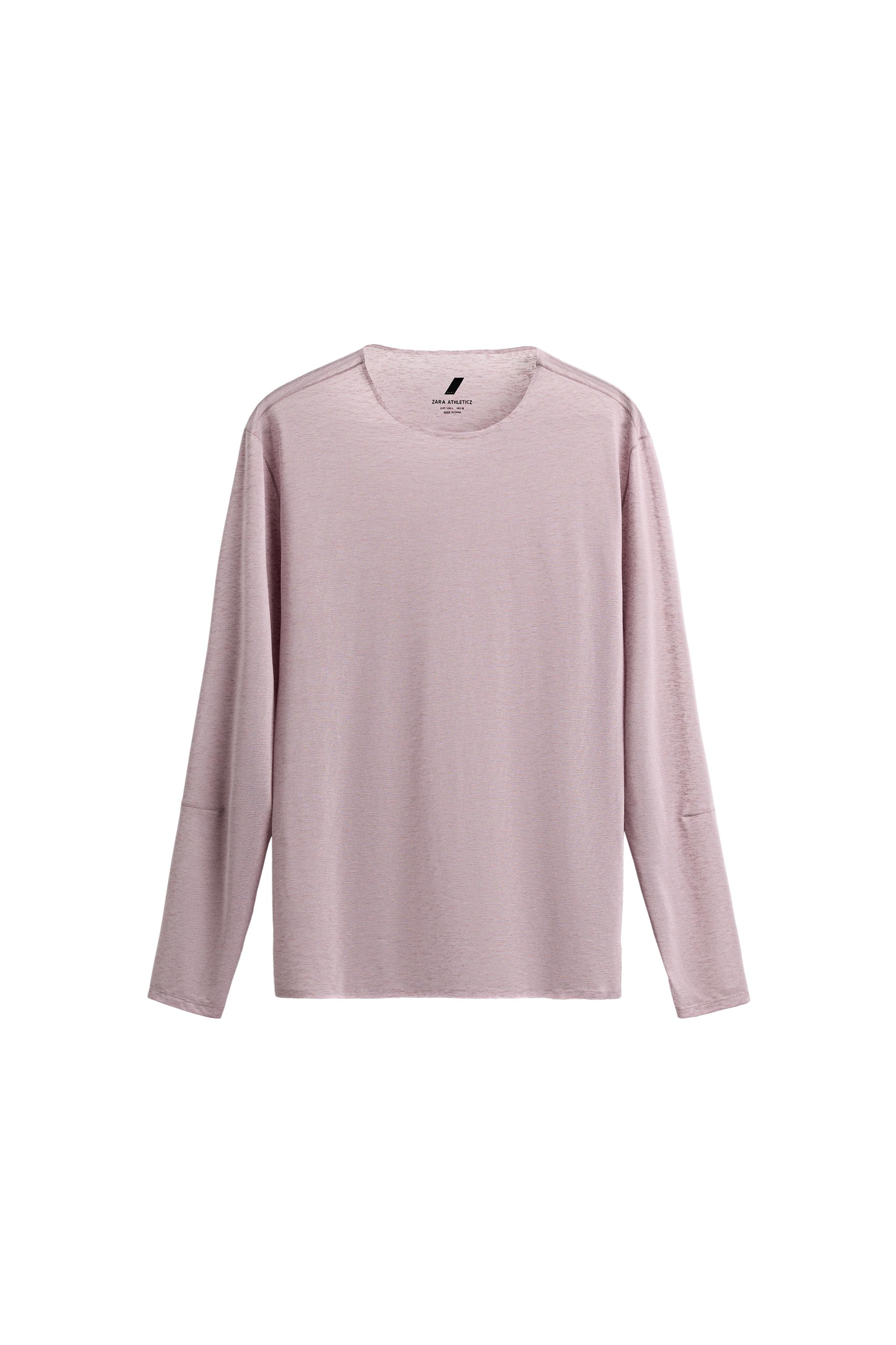 Лёгкая фактурная футболка для бега — ZARA